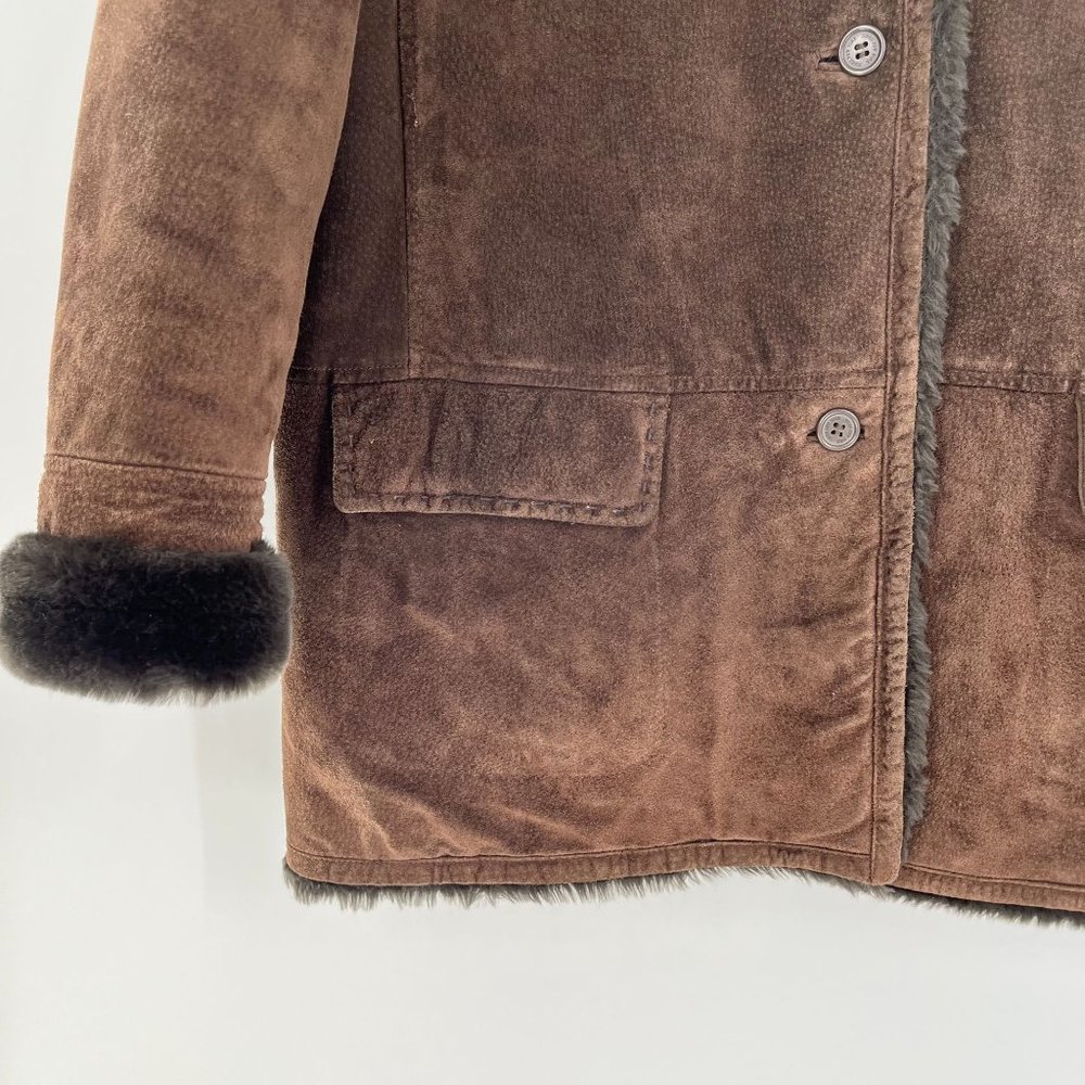 Jones New York Suede Jacket with Furry Lining Women's Medium - Picture 2 of 7